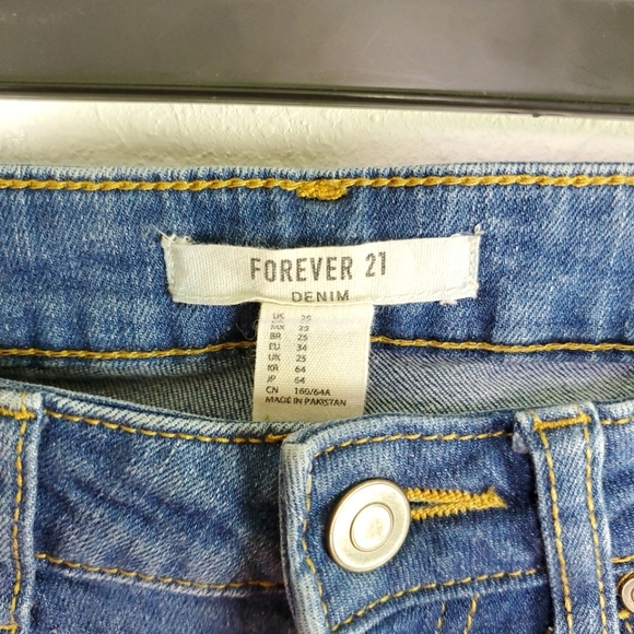 Forever 21 skinny jeans Sz 25 blue - Picture 2 of 6